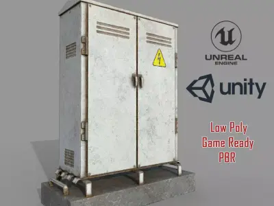 Elextrical Box Pbr Low-poly 3D model