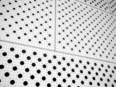 perforated metal panel N25 3D model