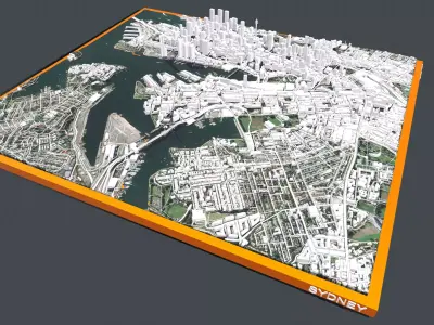 Cityscape Sydney Australia 3D model