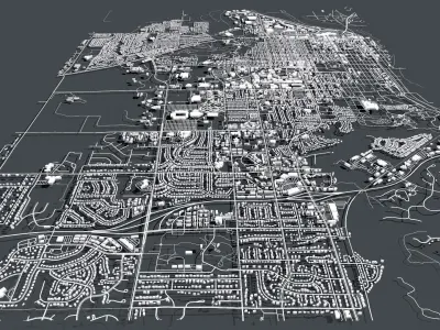 Cityscape  Saint Louis Missouri USA 3D model