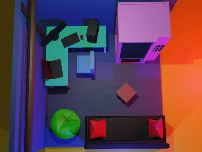 Study Room Free 3D model