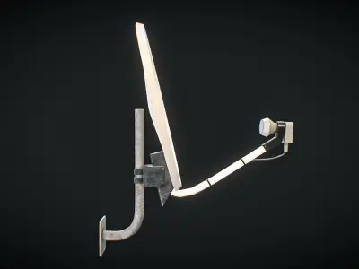 Parabolic Satellite Dish 3D Model Low-poly 3D model