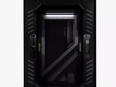 Sci-Fi Slide Door 3D model