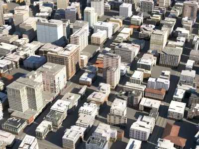 City 126 Low-poly 3D model