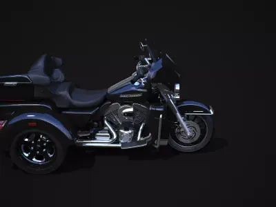 H-D Tri Glide Custom 3D model