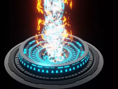 Sci fi  Light Beams  3D model