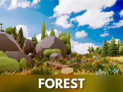 Stylized Nature pack by IGS Low-poly 3D model