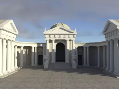 Tuscan Doric Temple 3D model