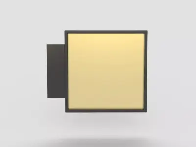 Metallic Signboard 3D model