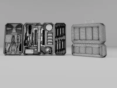  well-organized maintenance tool kit pag 3D model