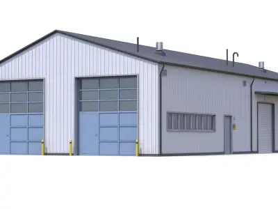 Industrial Building 30 PBR Low-poly 3D model