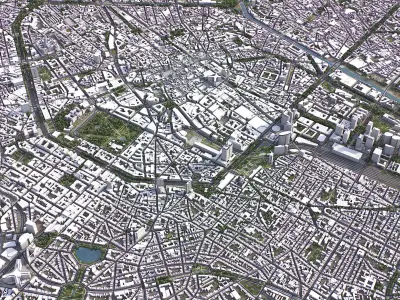 Brussels - City 3D Model Low-poly 3D model