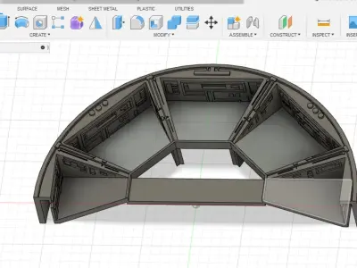 Moebius 2001 A Space Odyssey Aries 1B Moon Base Kit 3D STL Files 3D print model