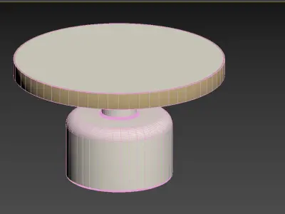 COFFEE TABLE GLAM WHITE 3D model