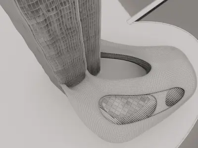 Futuristic building 42 3D model