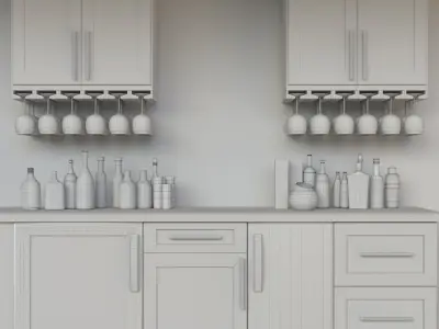 Kitchen and Alcohol 10 3D model