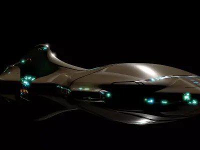 Corvette Spaceship 3D model