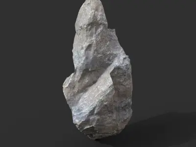 Low poly Gray Rock Formation A 190416 Low-poly 3D model