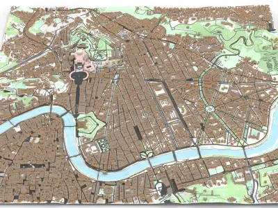 Cityscape Vatican 3D model
