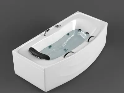 bathtub 01 Low-poly 3D model