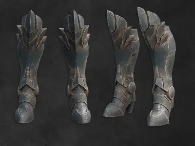 Cyborg scifi leg armor armor female  Low-poly 3D model