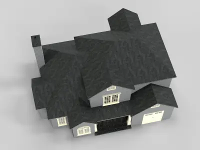 British House Design 13T2 Low-poly 3D model