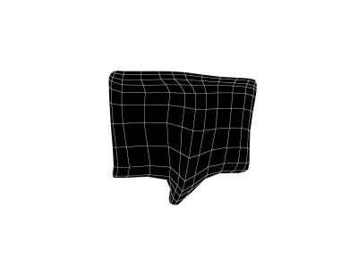 Speech Balloon v6 005 Low-poly 3D model