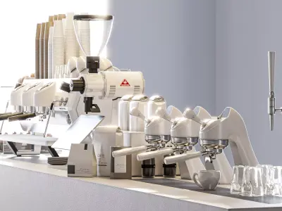 Caffe di carta 3D model