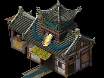 Game City - Building - Armor Shop 2702 3D model