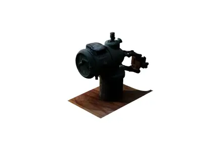 Old Bicycle Acetylene Lamp 3D model