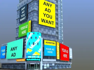 Conde Nast Building NY Low-poly 3D model