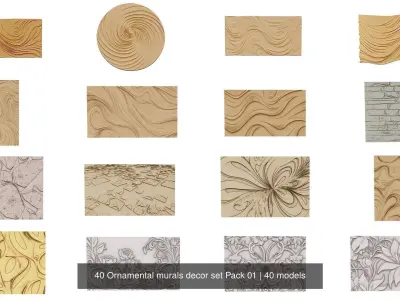 40 Ornamental murals decor set Pack 01