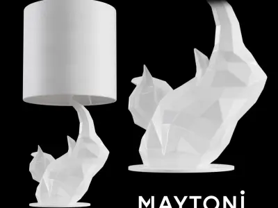 Table Lamp Nashorn MOD470-TL-01-W Maytoni Modern Free 3D model