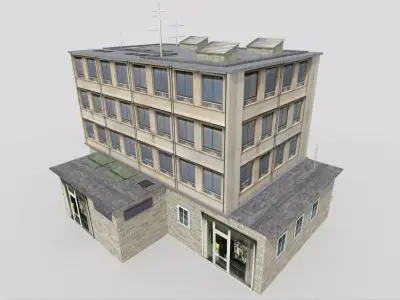 Office Building Low-poly 3D model