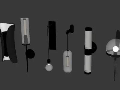 Modern wall light 3D model