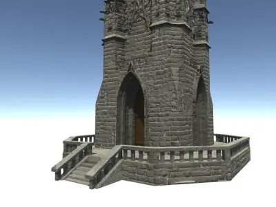 Tour Saint Jacques Low-poly 3D model