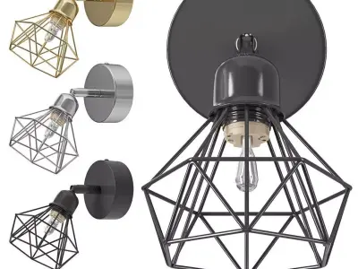 Metal Wall Lamps Erma 3D model