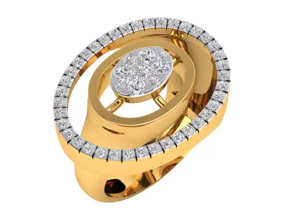 Women Ring Render 3dm STL MTL SLC JCD OBJ FBX Details 3D print model 68