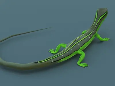 Lizard - Low Poly - Game Ready - PBR - Rigged - PBR