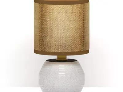 Minimalist Solid Wood Table Lamp 3D model