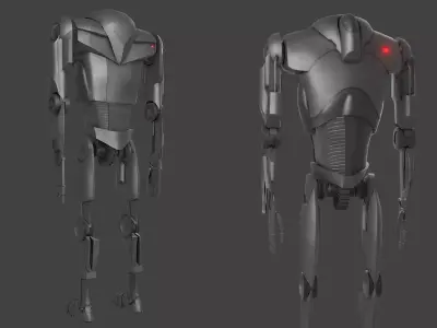 Super battle droid B2 Star Wars Low-poly 3D model