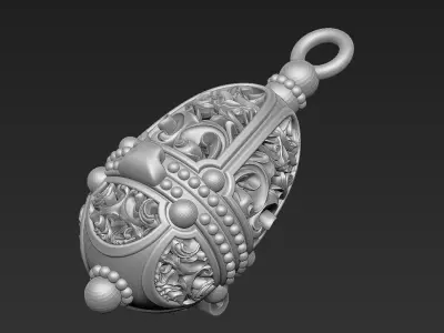 Pendant with hiding place 3D print model
