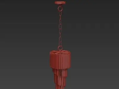 Trapani crystal chandelier 3D model
