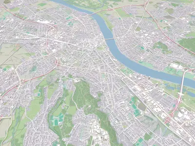 Cityscape Bonn Germany 3D model
