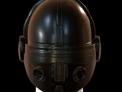 Gas mask helmet 3d model scifi Low-poly  Low-poly 3D model 192