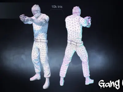 Male Gang 01 Low-poly 3D model