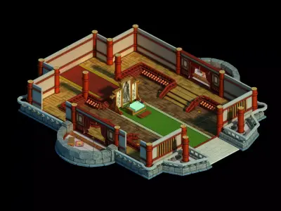 Gang Interior - Advanced Bookstore 3D model