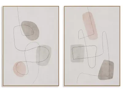 Abstract Painting Frame set 3D model 477