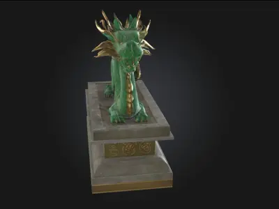 Eternal Serpent Sculpture  Symbol of Infinity and Ancient Power 3D model