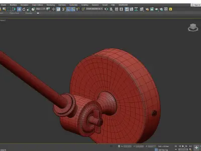 Braccio Arte Lamp bronze Low-poly 3D model